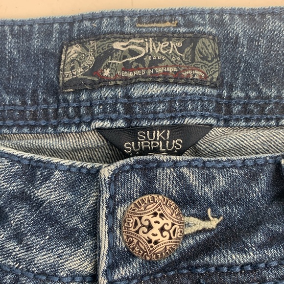Silver jeans Suki Surplus Bootcut Size 32 Medium wash denim stretch Flap pocket - Picture 6 of 15